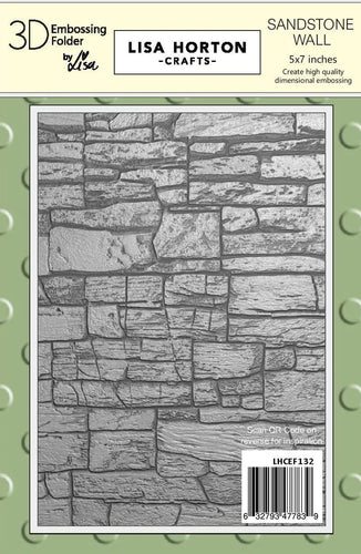 Sandstone Wall 5x7” 3D Embossing Folder Lisa Horton LHCEF132