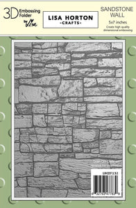 Sandstone Wall 5x7” 3D Embossing Folder Lisa Horton LHCEF132