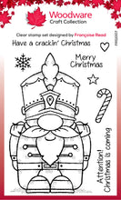 Load image into Gallery viewer, Nutcracker Gnome 4x6 Clear Stamp Set Woodware FRS1007