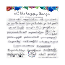 Load image into Gallery viewer, All the happy things stamp set Emily Moore Designs