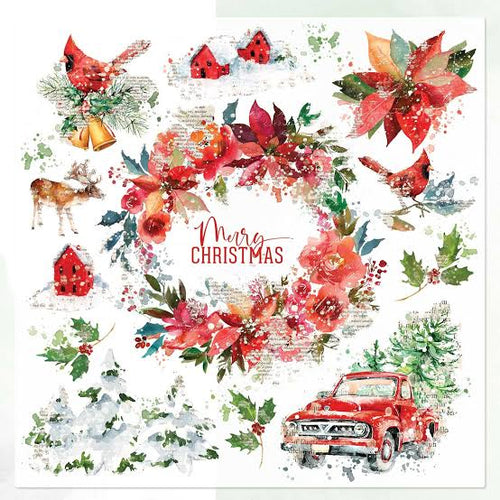 Holiday Wishes - 12x12 Rub On Transfer 49 & Market AHW-38299