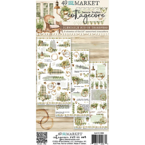 Cottagecore 6x12 Blendable Rub On Transfers 49 & Market CC-29680