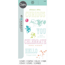 Load image into Gallery viewer, Sizzix™ Clear Stamps Set 13PK - Hello You Sentiments by 49 and Market 666630