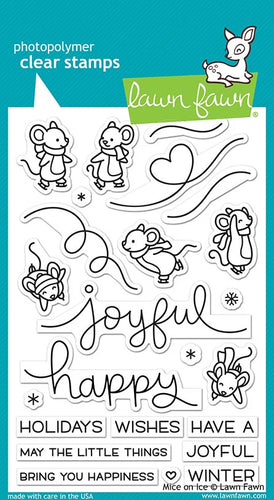 Mice on Ice 4x6” Stamp Set Lawn Fawn LF2031