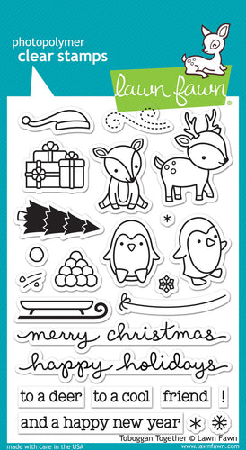 Toboggan Together Clear Stamps Lawn Fawn LF0976
