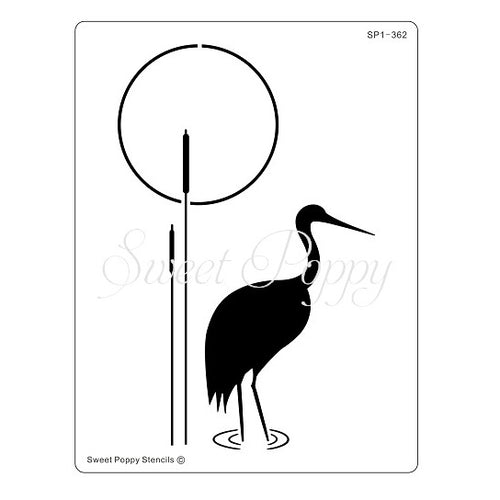 Crane Metal Stencil Sweet Poppy SP1-362