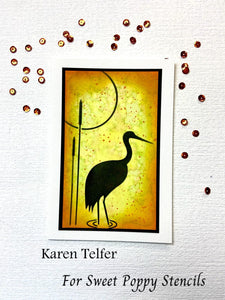 Crane Metal Stencil Sweet Poppy SP1-362