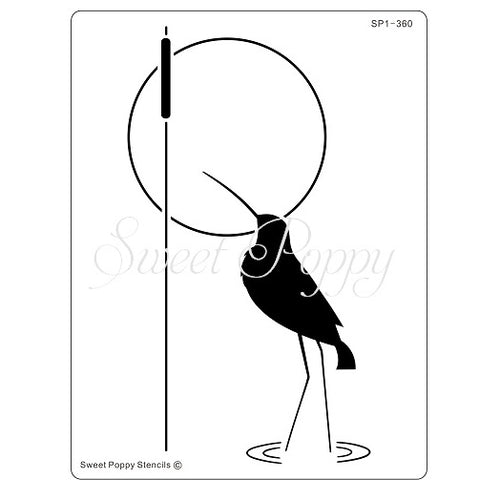 Curlew Metal Stencil Sweet Poppy SP1-360