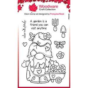 Green Fingers 4x6” Clear Stamp Woodware FRS1041