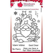 Load image into Gallery viewer, Gnome Christmas Cup 4x6” Clear Stamp Woodware FRS1005