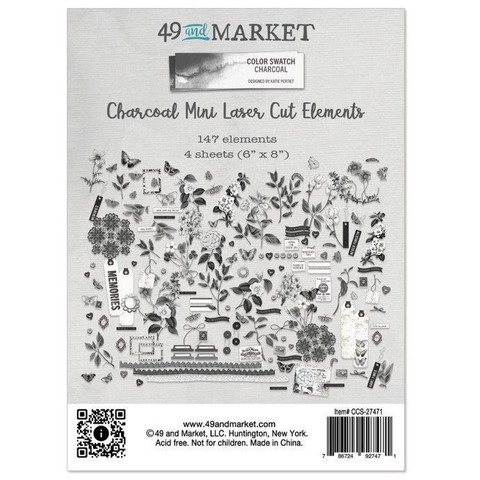 Charcoal - Mini Laser Cut Elements 49 & Market CCS27471