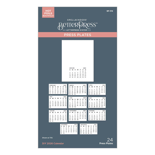 DIY 2026 Calendar Spellbinders BetterPress BP-316