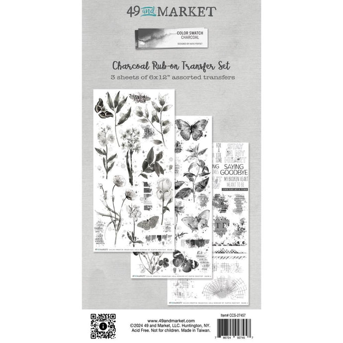 Charcoal - Rub On Transfer Set 49 & Market CCS27457