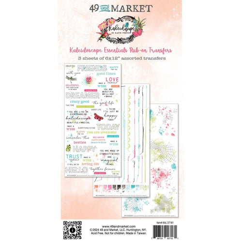 Kaleidoscope - Essentials Rub On Transfers 49 & Market KAL27181