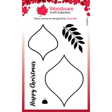Load image into Gallery viewer, Paintable Baubles Peardrops 4x6” Clear Stamp Woodware JGS870
