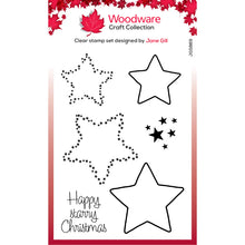 Load image into Gallery viewer, Paintable Shapes Stars 4x6” Clear Stamps Woodware JGS869