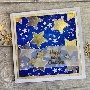 Paintable Shapes Stars 4x6” Clear Stamps Woodware JGS869