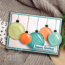 Load image into Gallery viewer, Paintable Baubles Circles 4x6” Clear Stamp Woodware JGS868