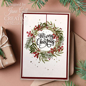 Paintable Baubles Big Circle 4x6” Clear Stamp Woodware JGS867