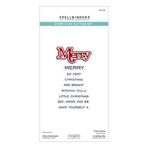 Merry Sentiments Stamp & Die Cutting Set Spellbinders SDS-205
