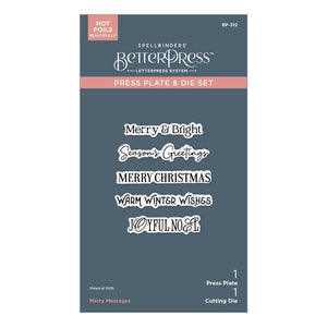 Merry Messages BetterPress Plate Spellbinders BP-312