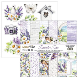 Lavender Love 6x6” Paper Pad Scrap Boys SB-LALO-09