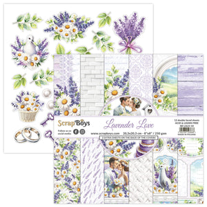 Lavender Love 8x8” Paper Pad Scrap Boys SB-LALO-10