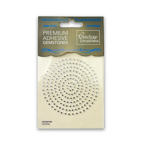 Crystal Gemstones - Adhesive  (424pc - 2mm)