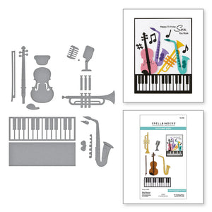 Mini Musical Instruments Cutting Dies Spellbinders S4-1445