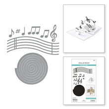 Load image into Gallery viewer, Musical Notes &amp; Stave Pop Up Cutting Dies S5-687
