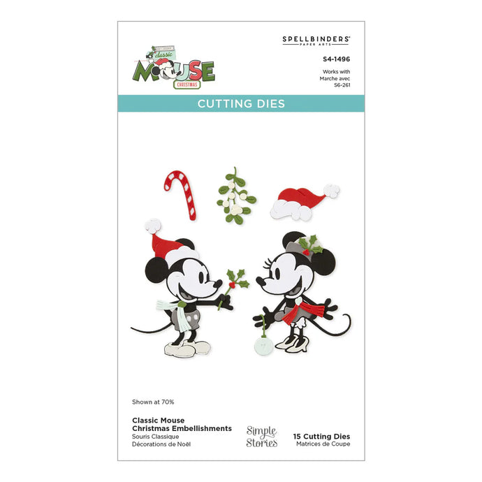 Classic Mouse Christmas Embellishments Cutting Dies S4-1496