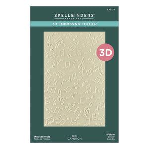 Musical Notes 3D Embossing Folder Spellbinders E3D-133