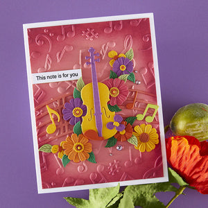 Musical Notes 3D Embossing Folder Spellbinders E3D-133