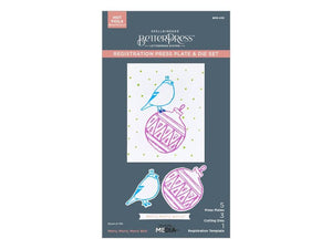 Merry, Merry, Merry Bird BetterPress Plate Spellbinders BPR-035