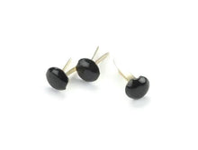 Load image into Gallery viewer, Black Mini Round Brads x100 90102
