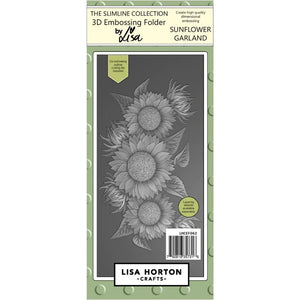 Sunflower Garland Embossing Folder & Die Lisa Horton LHCEF062