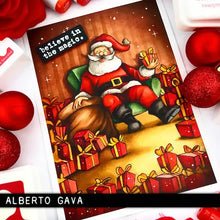 Load image into Gallery viewer, Santa Visit Red Rubber Stamp Tim Holtz CMS500