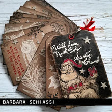 Load image into Gallery viewer, Santa Visit Red Rubber Stamp Tim Holtz CMS500