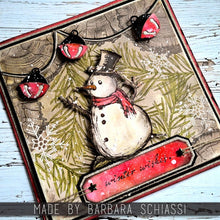 Load image into Gallery viewer, Mr Frostie Red Rubber Stamp Set Tim Holtz CMS499