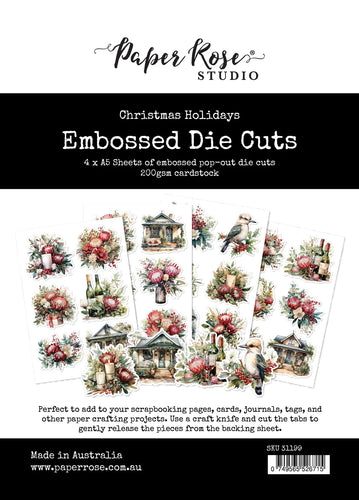 Christmas Holidays Embossed Die Cuts Paper Rose 31199