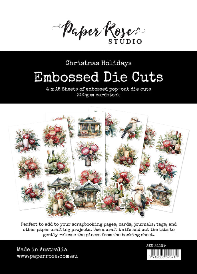 Christmas Holidays Embossed Die Cuts Paper Rose 31199