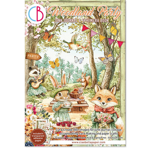 Woodland Party Junk Journal & Ephemera Book Ciao Bella CBB011