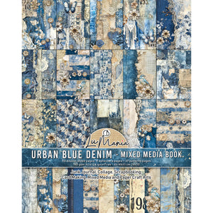 Urban Blue Denim A4 Mixed Media Book Ciao Bella MA002