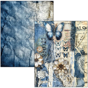 Urban Blue Denim A4 Mixed Media Book Ciao Bella MA002