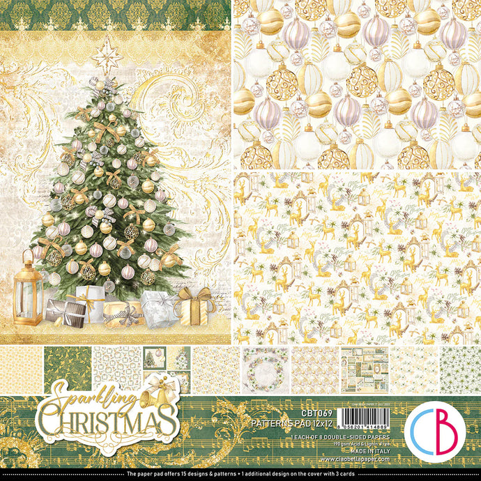 Sparkling Christmas 12x12 Patterns Pad Ciao Bella CBT069