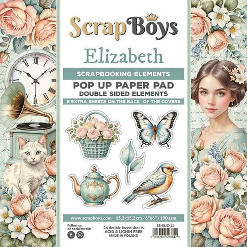 Elizabeth 6x6” Pop Up Fussy Cutting Pad SB-ELIZ-11 Scrapboys
