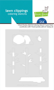 I Heart Pandas Add On Colouring Stencils