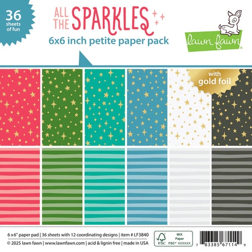 All the Sparkles 6x6 Paper Pack Lawn Fawn LF3840