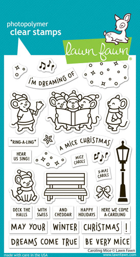 Caroling Mice Stamps Lawn Fawn LF3893
