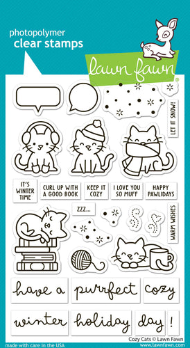 Cozy Cats Stamps Lawn Fawn LF3896
